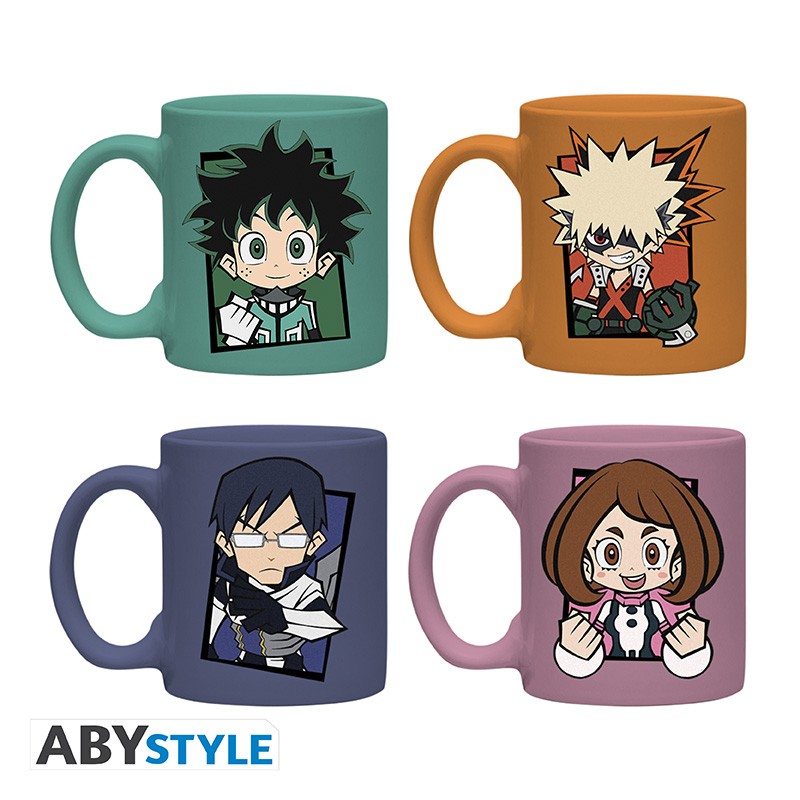 MY HERO ACADEMIA Set 4 espresso mugs Chibi
