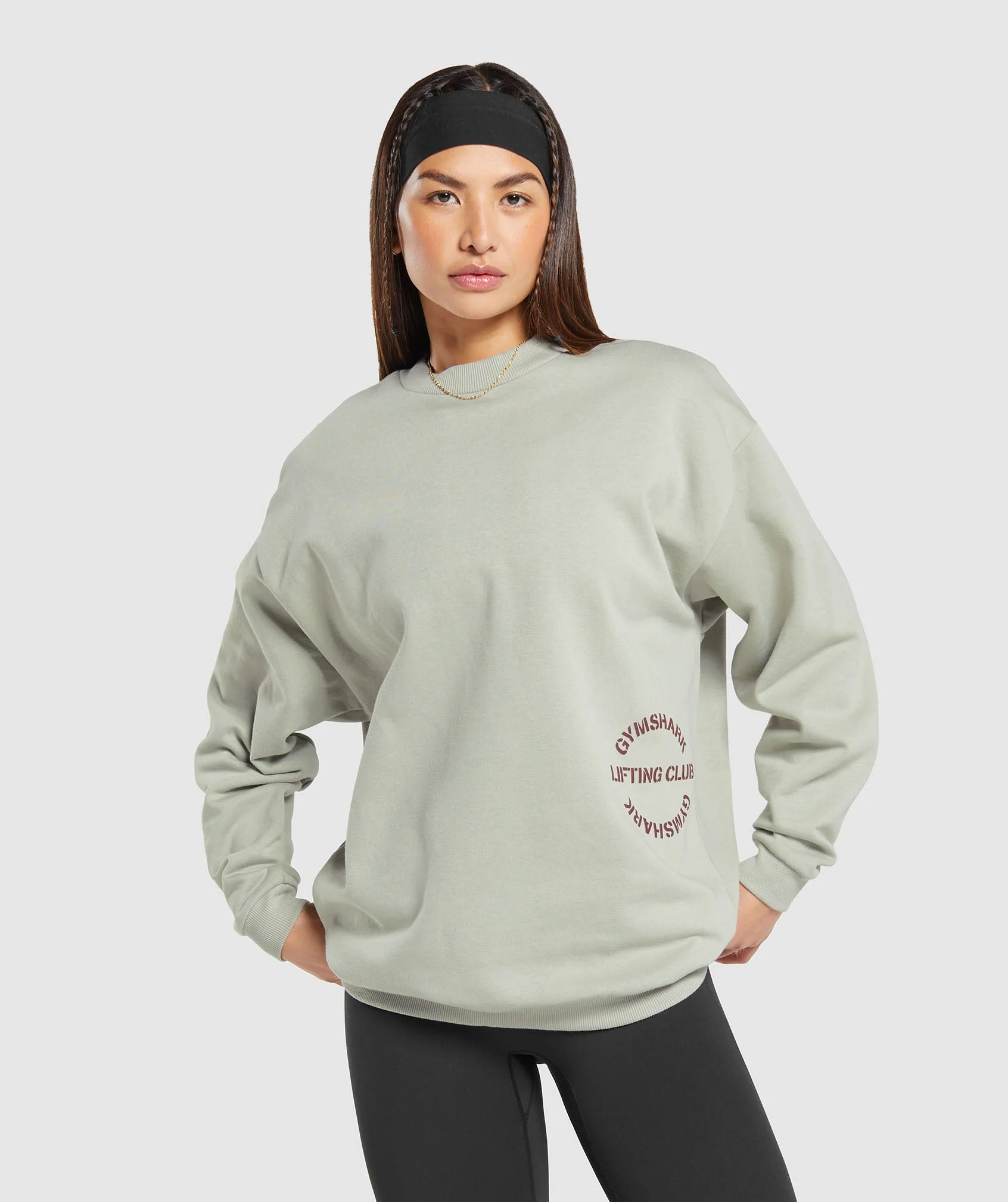 Built Oversized Sweatshirt Stone Grey