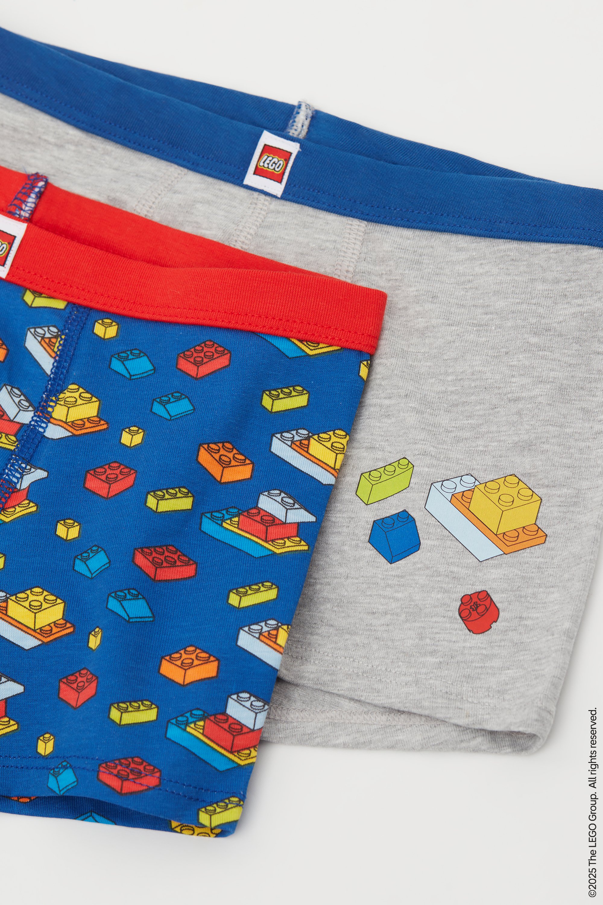 2 Pairs of Boys' Lego Print Cotton Boxers