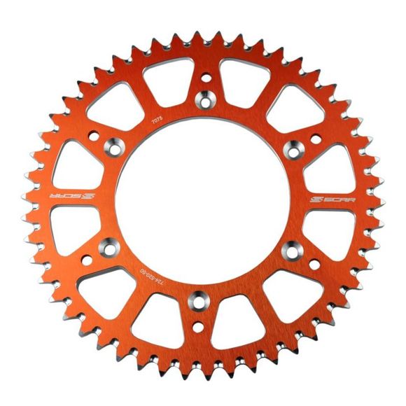 Scar KTM / Husqvarna / Gasgas sprocket - 52 teeth - OrangeRef : SCR0638 / SRS530-52OR