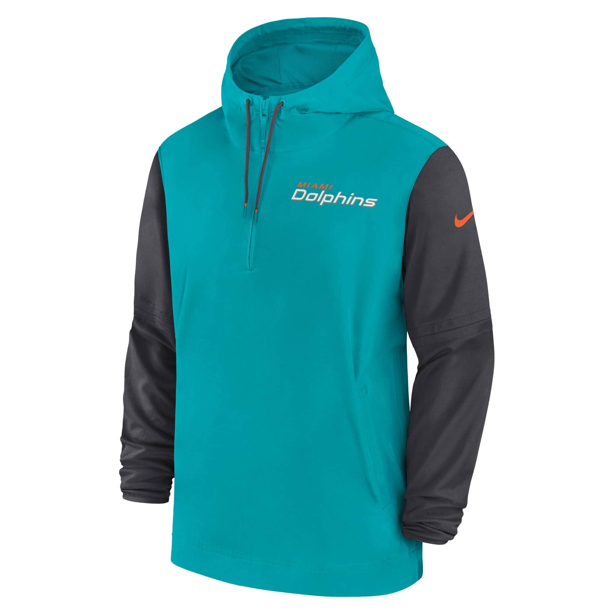 Miami Dolphins 2024 NFL Sideline Pre-Game Nike Lightweight Player Jacket Aqua