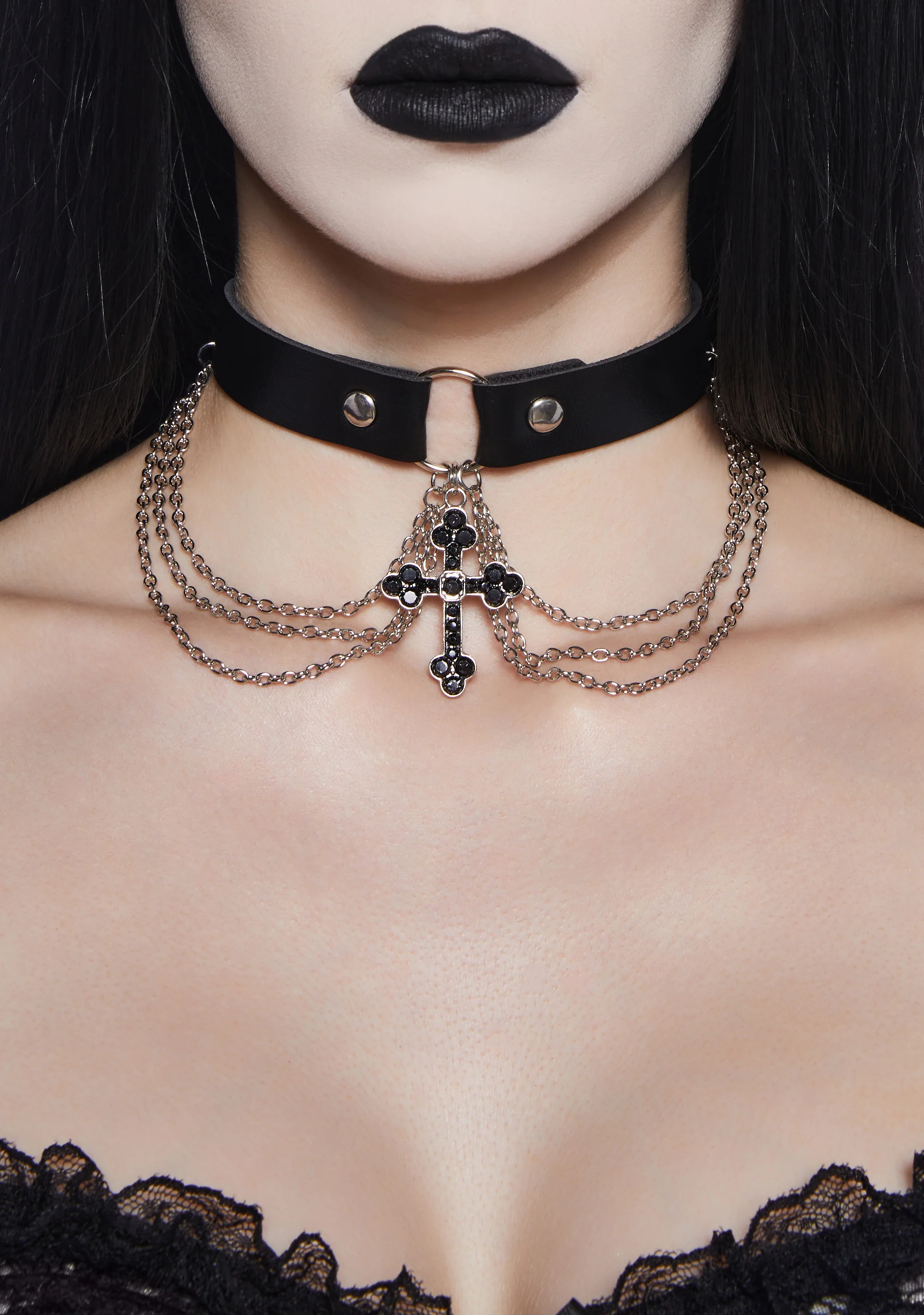 Deep Devotion Cross Choker