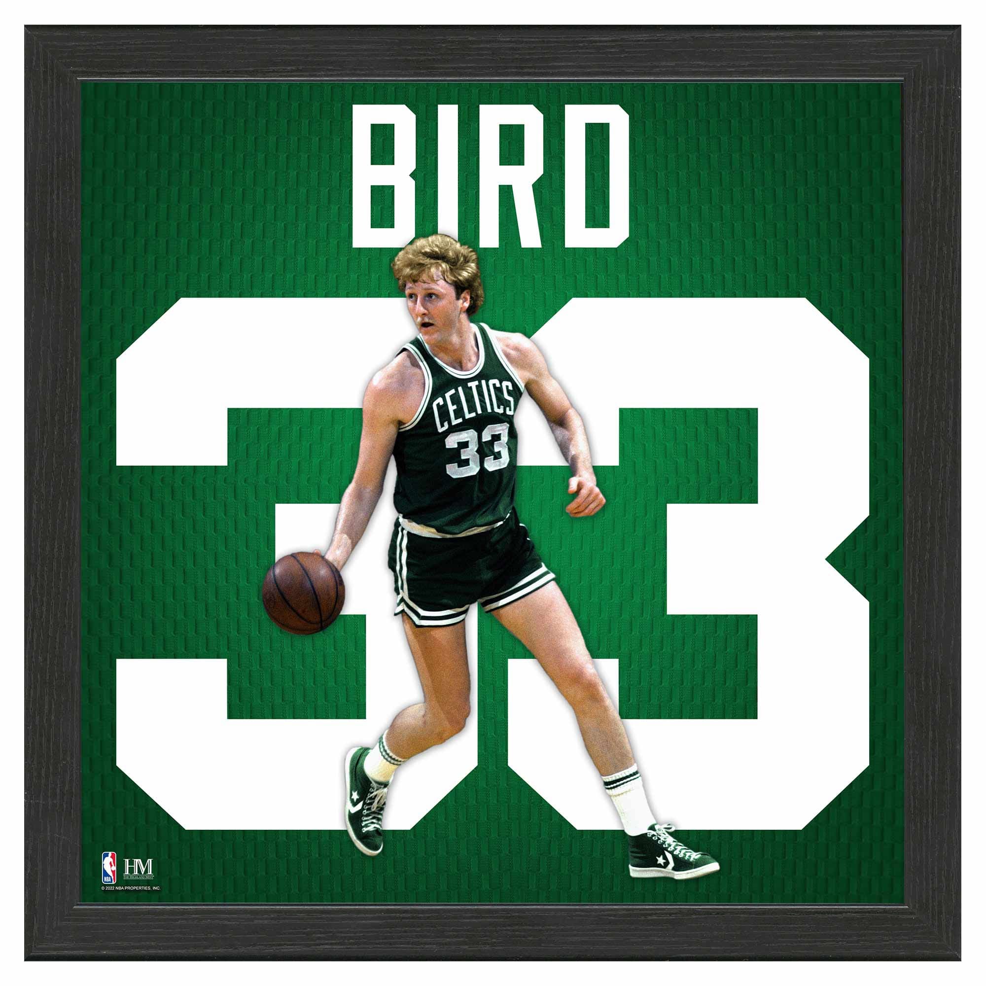 Larry Bird #33 Boston Celtics Impact Jersey Framed NBA Photo