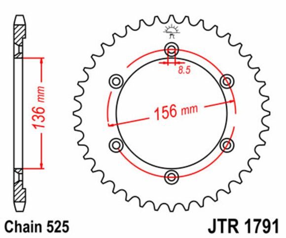 Couronne JT. acier standard 1791 - 525Ref : JTC00047A / 1074941002