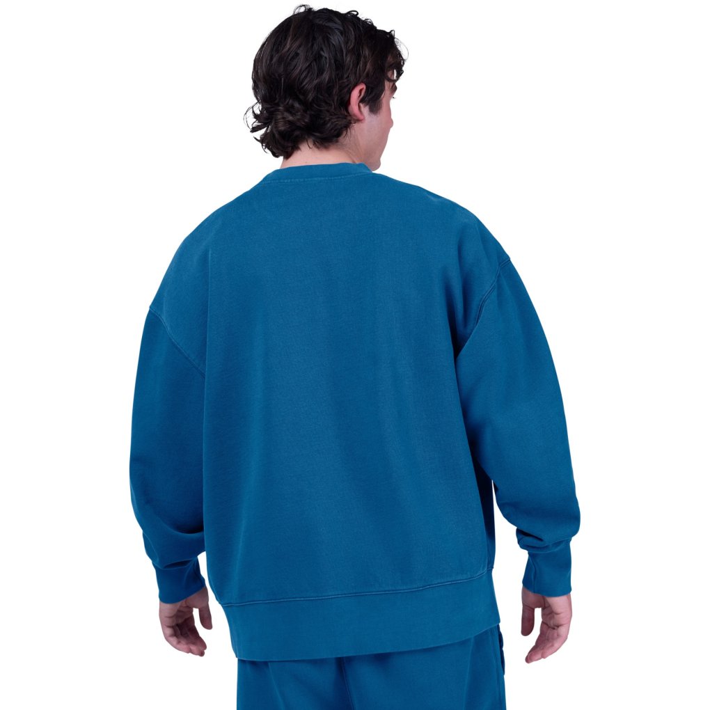 FOX Wordmark Oversized Fleece Sweater Men - twilight