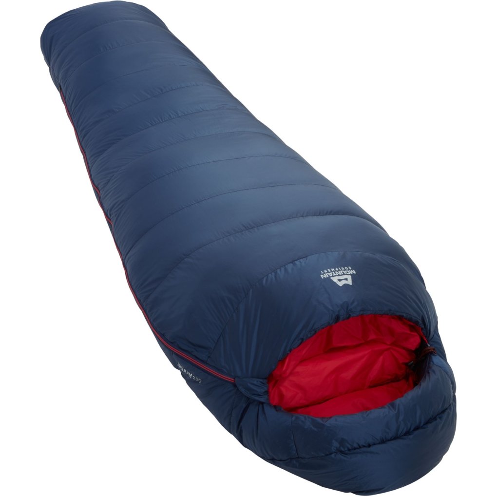 Mountain Equipment Helium 250 Women Regular Sleeping Bag ME-006074 - zip left - medieval blue