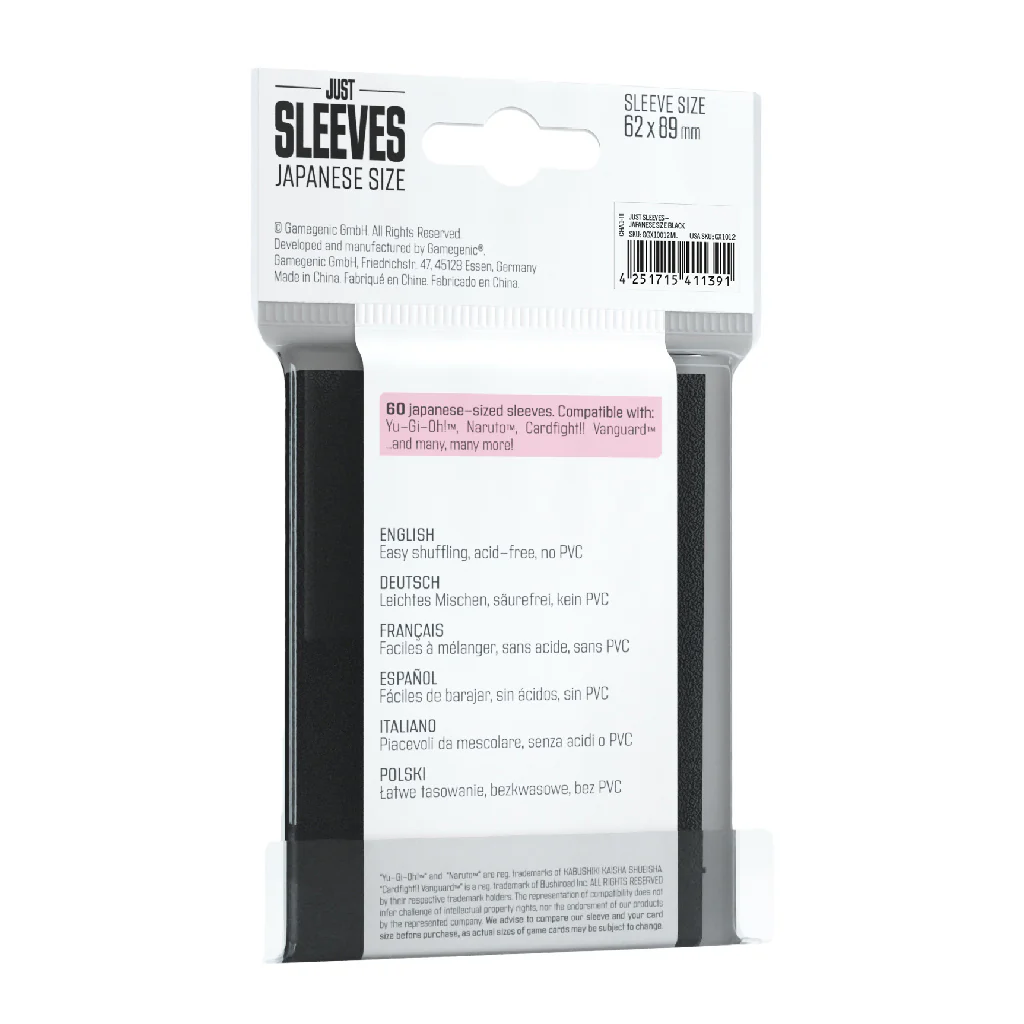 Just Sleeves - Japanese Size Black