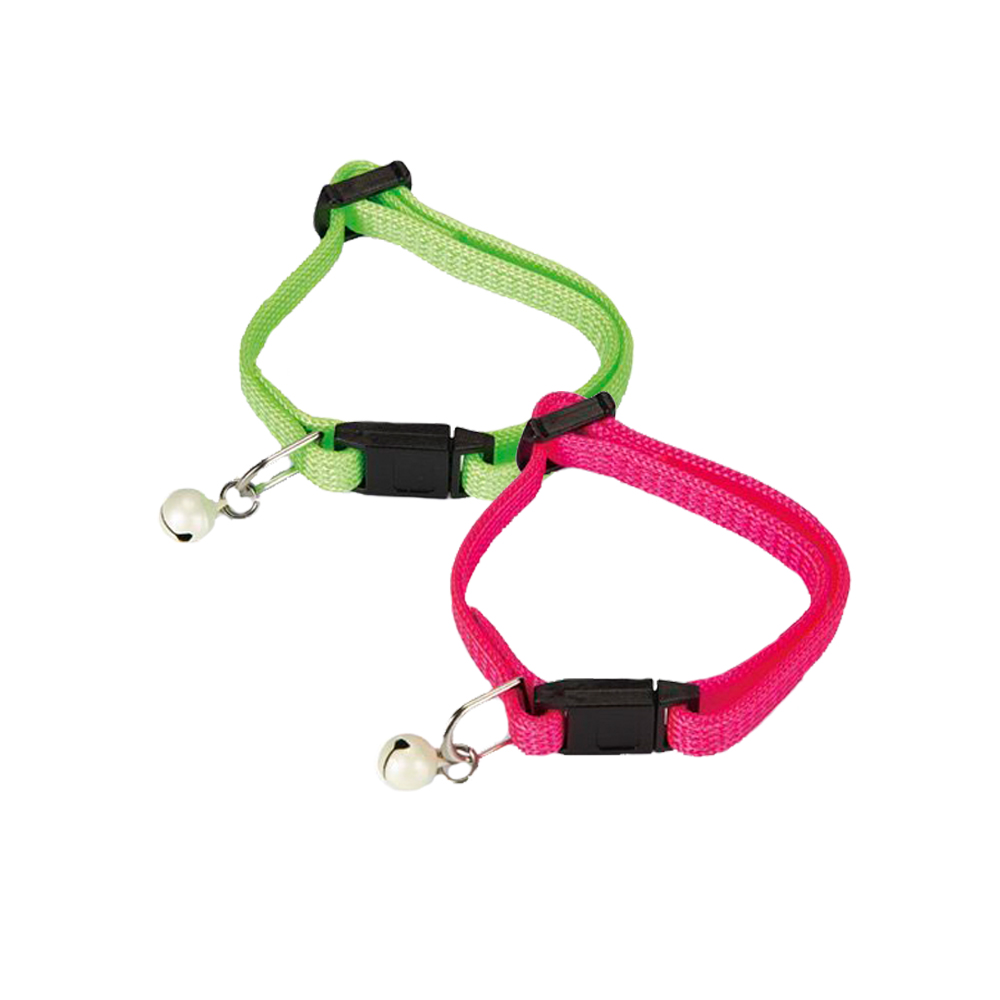 Beeztees Nylon Kitten Collar - Bright Pink - 23 x 0.8 x 0.3 cm