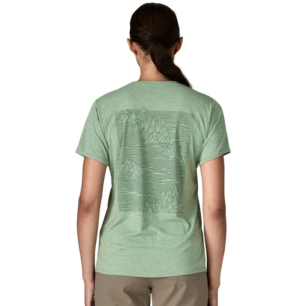 Patagonia Capilene Cool Daily Graphic Shirt Women - Strataspire: Ellwood Green X-Dye