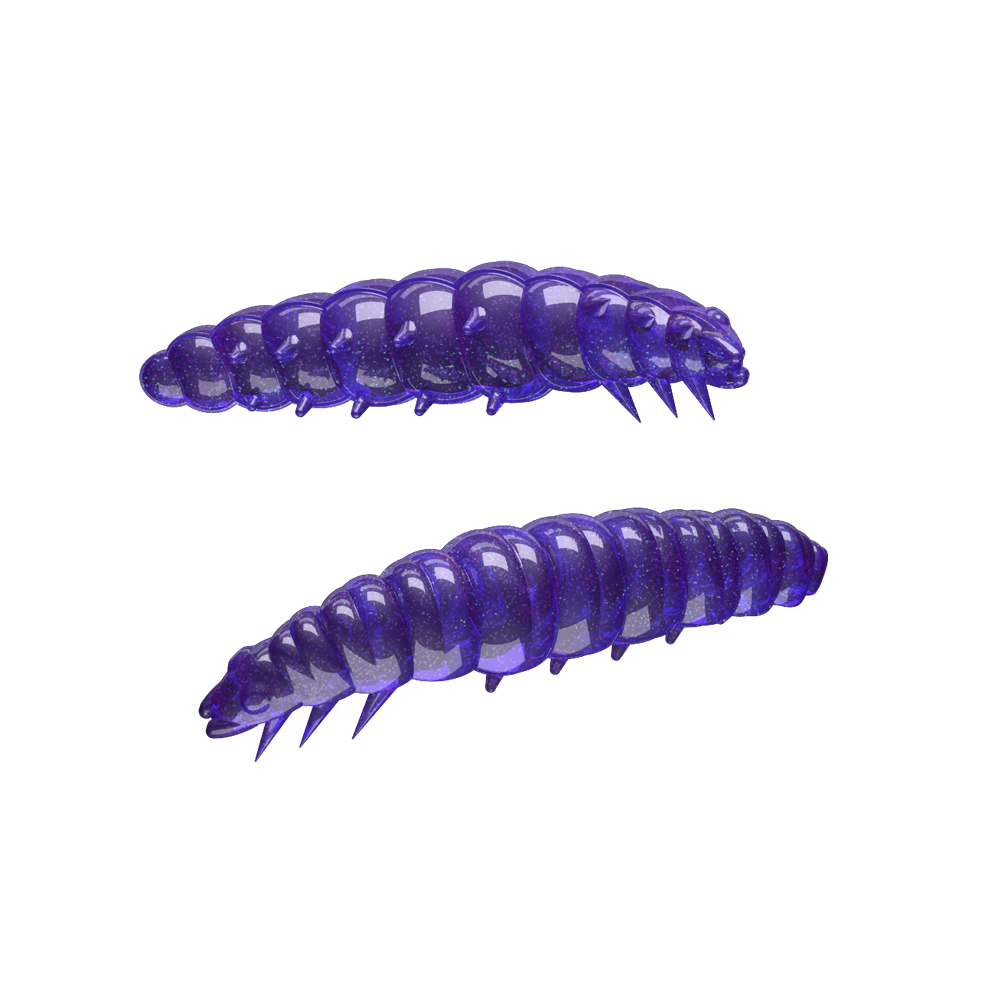 Libra Lures Larva artificial bait (purple white glitter)