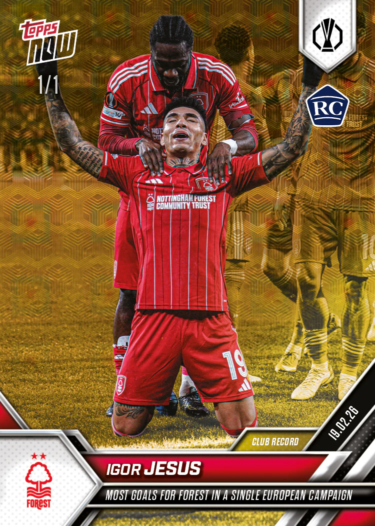 Igor Jesus - 2025-26 UEL Topps NOW® - Card 18 - PR: 507