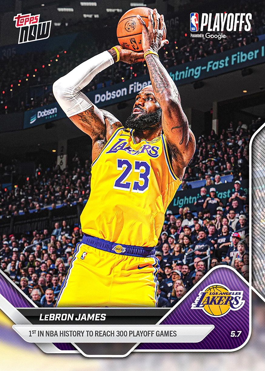LeBron James - 2025-26 NBA Topps NOW® - Card 300 - PR: 4989