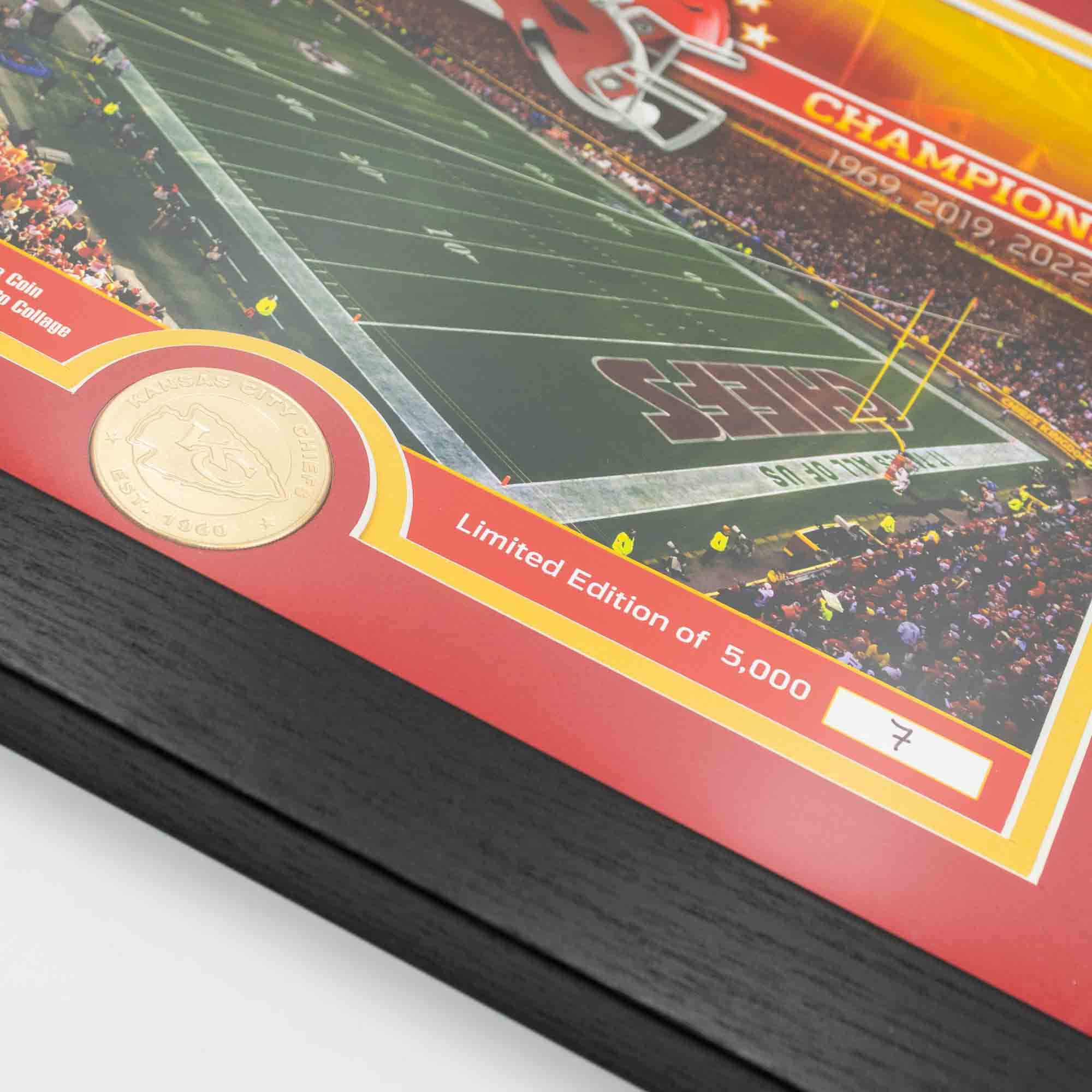 Kansas City Chiefs Team Stadium Bronze Coin Framed NFL Photo