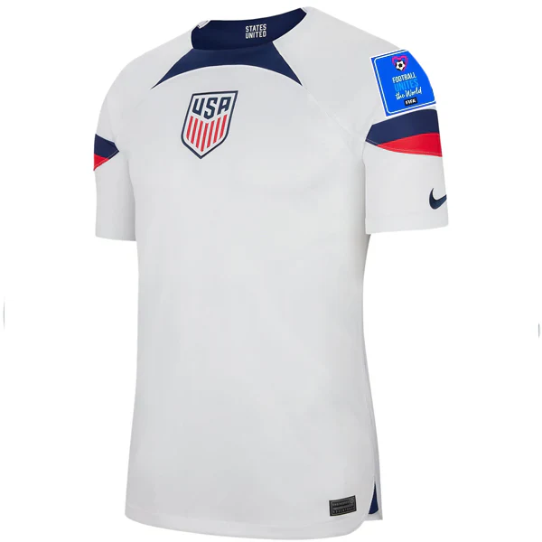 United States Authentic Match Home Jersey 22/23 w/ World Cup 2022 Patches (White/Loyal Blue)