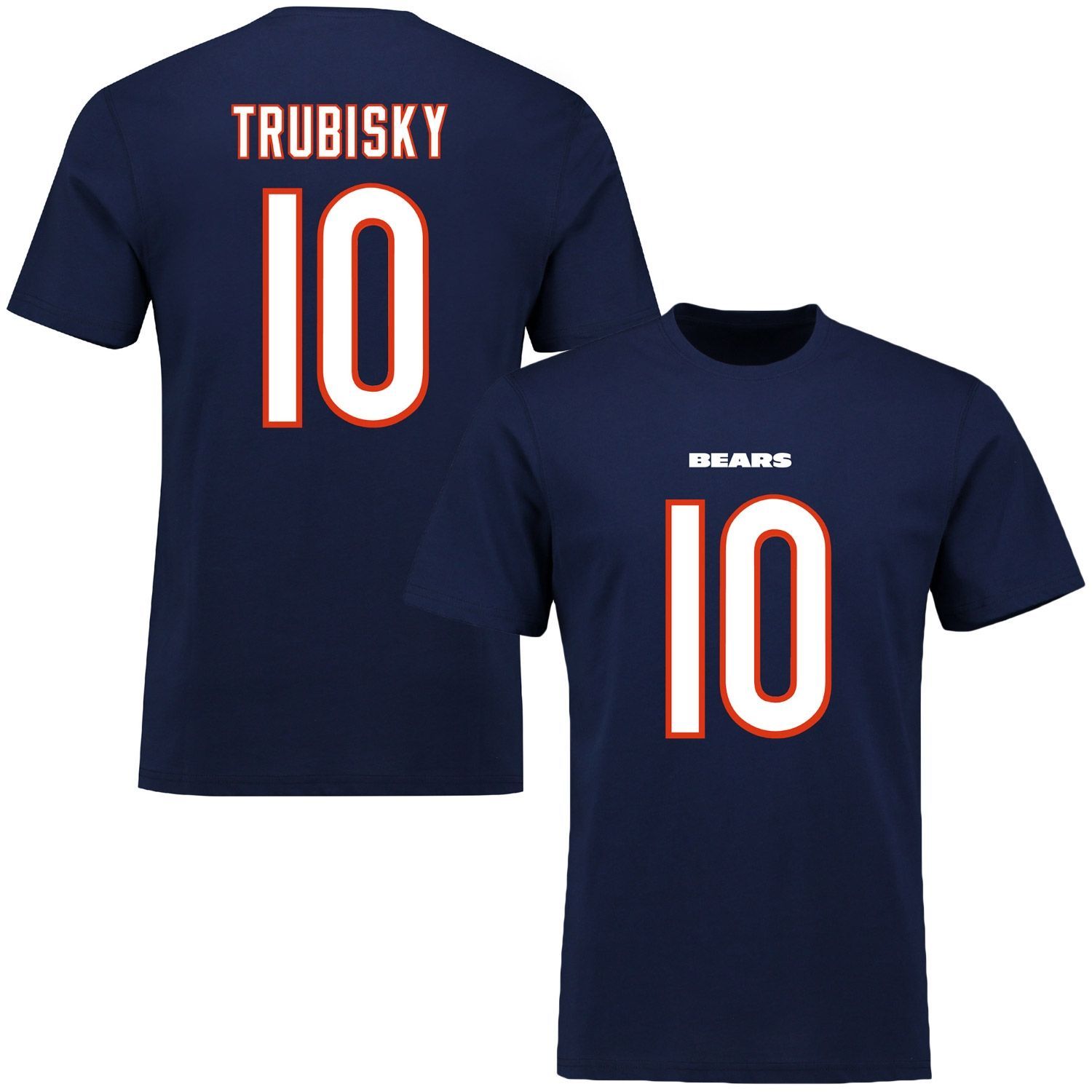 Mitch Trubisky #10 Chicago Bears Player Script NFL T-Shirt