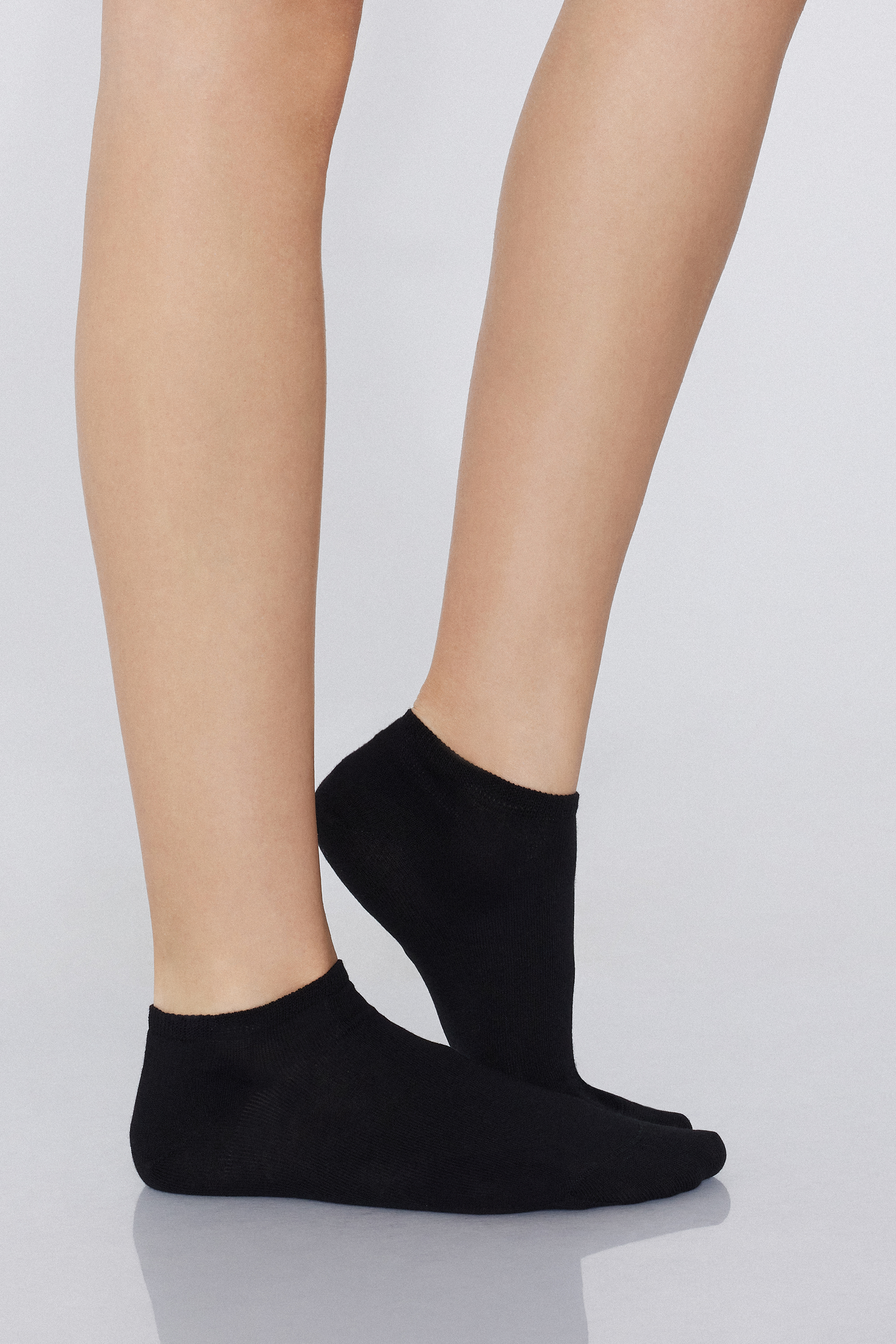 5 Pairs of Unisex Plain Colour Cotton Trainer Socks