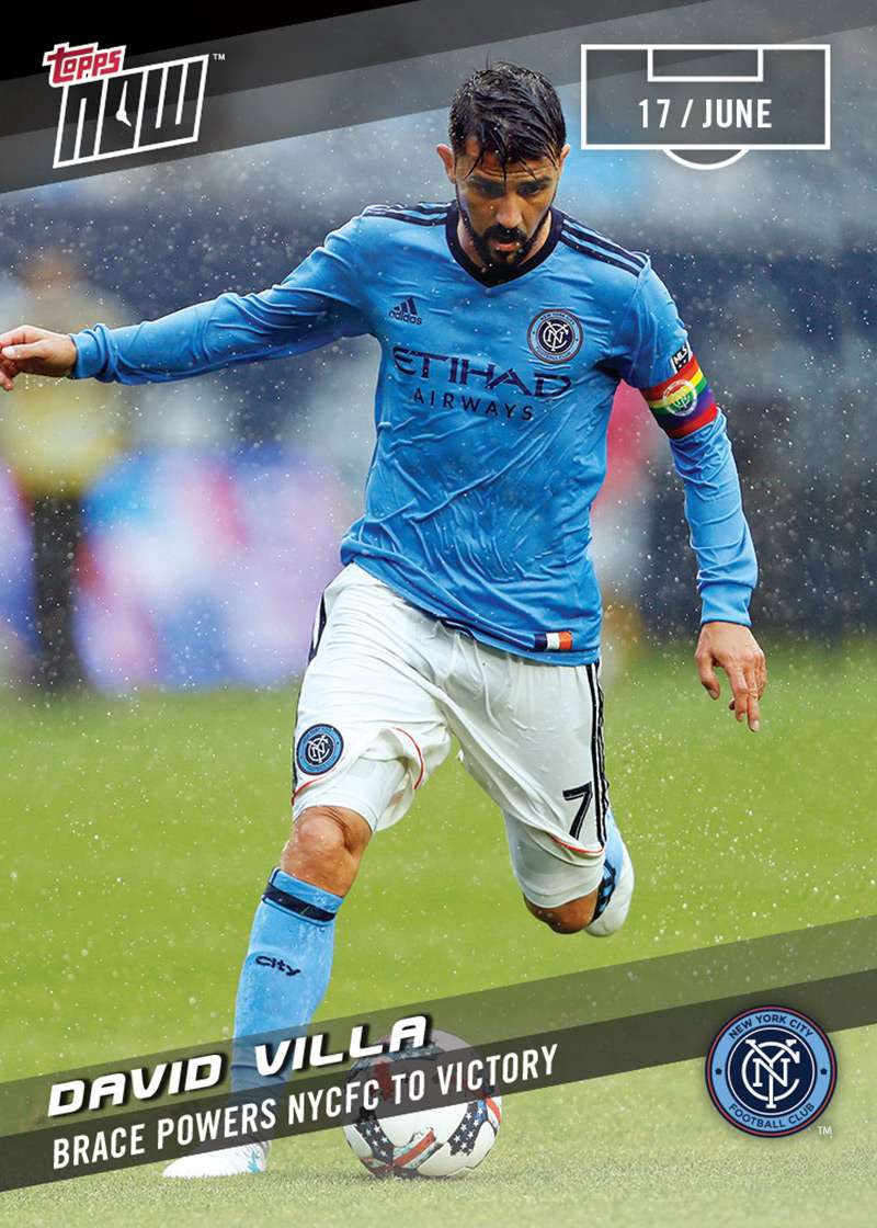 Brace Powers NYCFC to Vicotry - David Villa - MLS Topps Now 44 PRINT RUN: 58