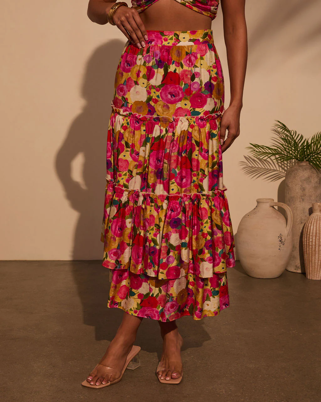 Margot Floral Midi Skirt