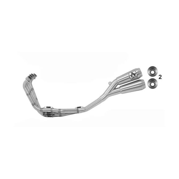 Ligne Complète Arrow Pro Race Twin Titane - Collecteur Titane - GrisRef : AW0886 / 71902PR