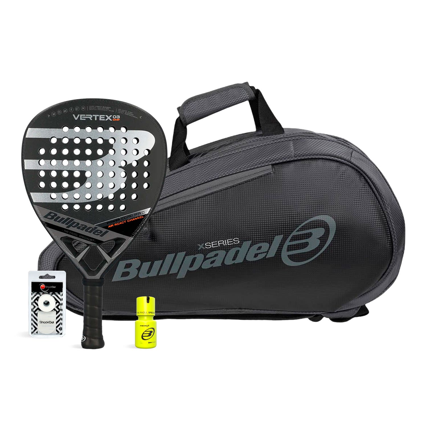 PACK BULLPADEL VERTEX 03 CMF PADELBAG AVANT 2 DRY GRIP