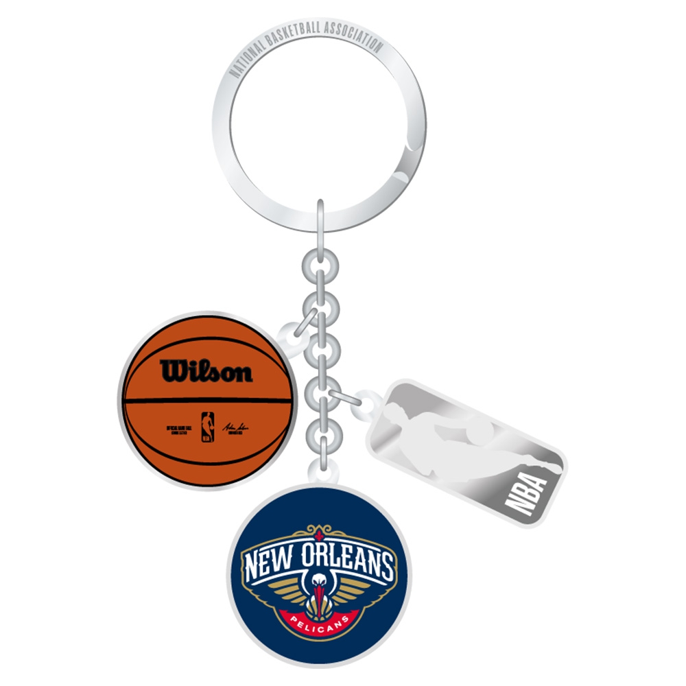 New Orleans Pelicans NBA Charm Key Ring