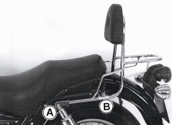 Sissy bar Hepco & Becker - chromeMOTO GUZZI 1100 CALIFORNIA 1100 METAL - 2002 - 2003Ref : HBE05406A / 600531 00 02