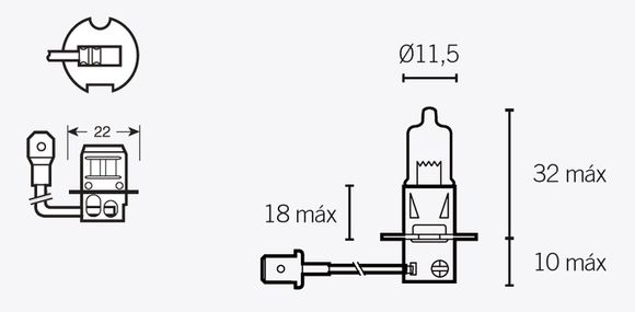 Bihr H3 12V 55W Universal BulbRef: BI00365A / 1079305