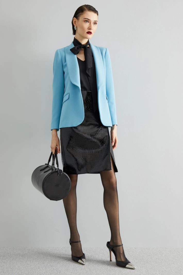 Shawl collar blazer - LIGHT BLUE