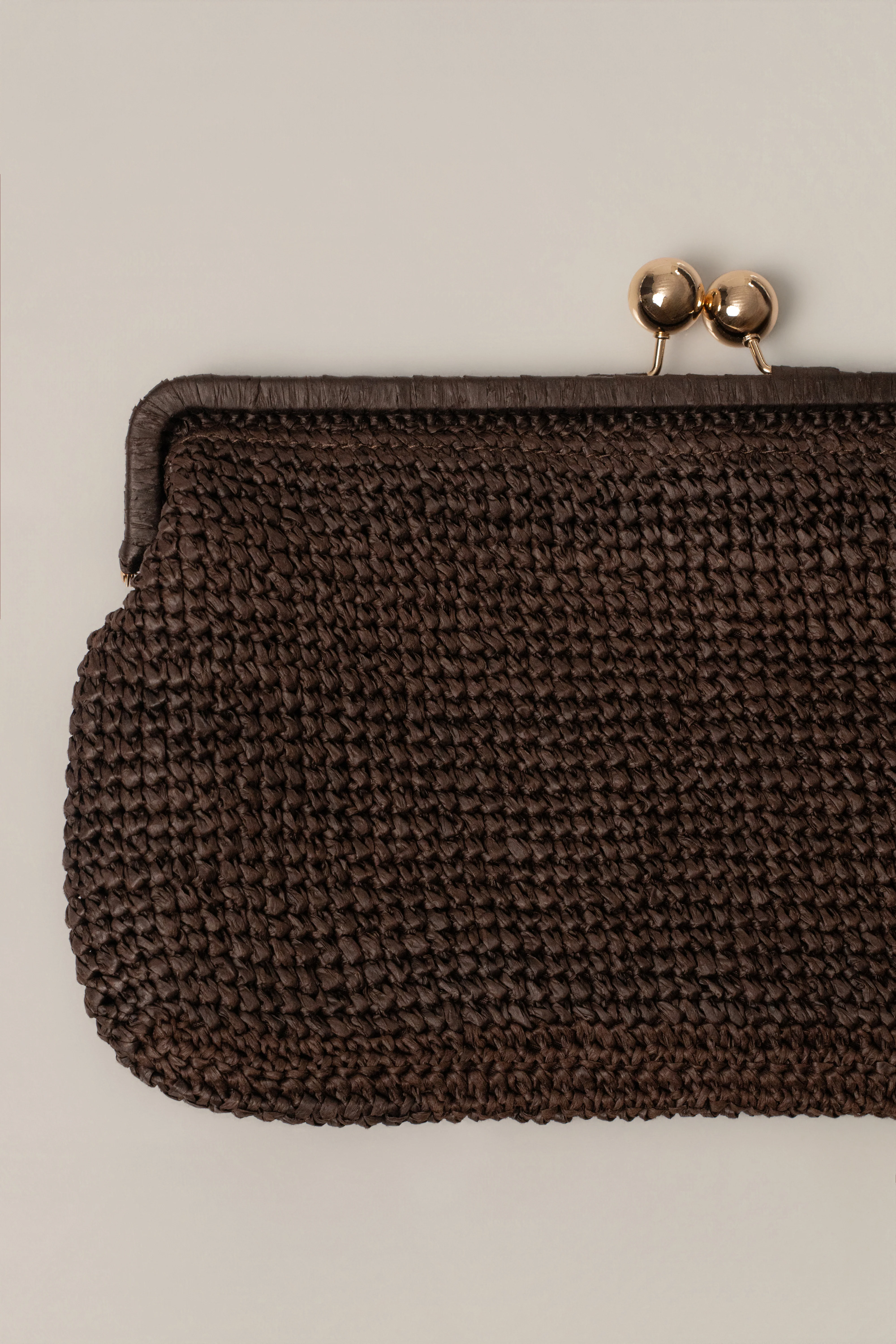 Chocolate Sunkissed Clasp Clutch