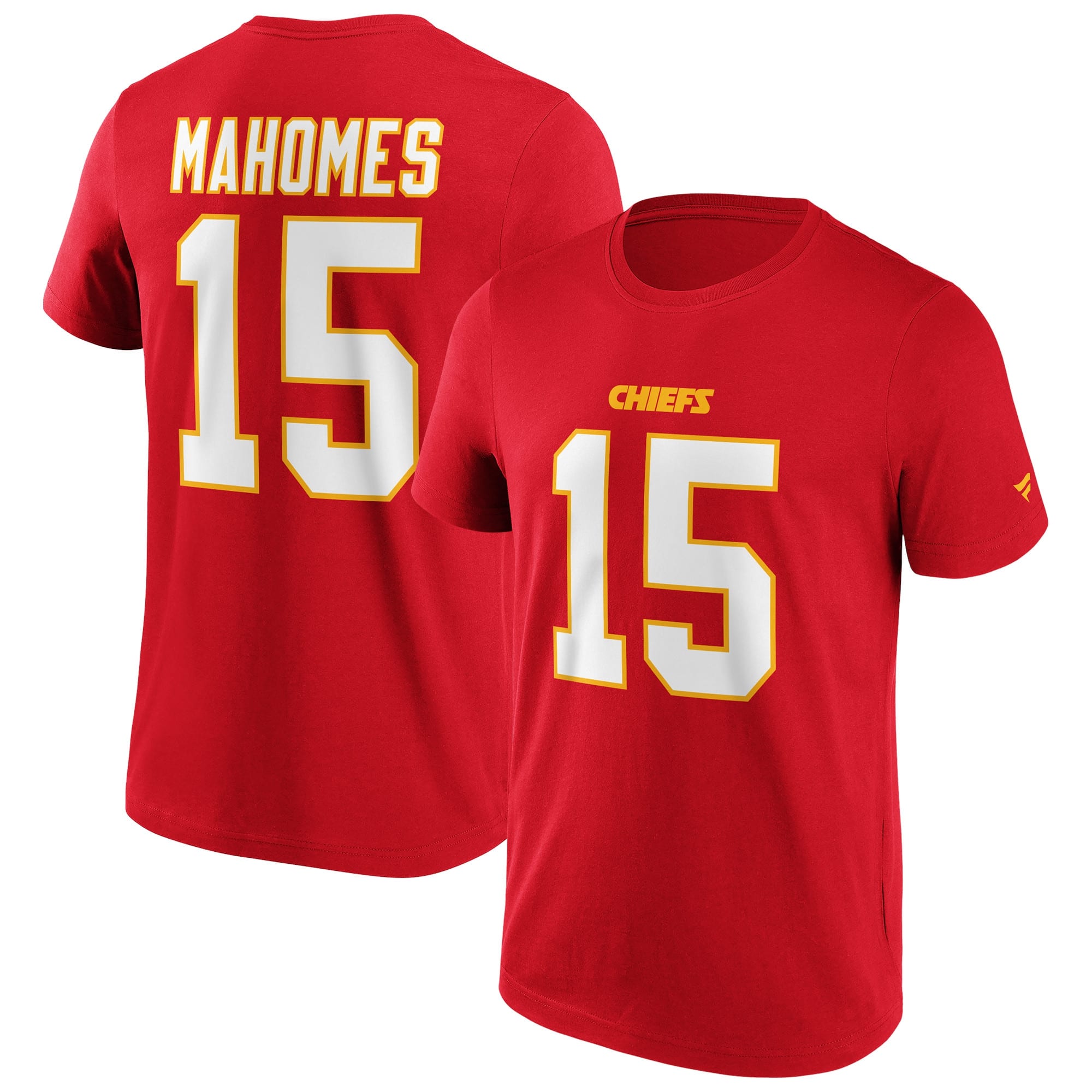 Patrick Mahomes #15 Kansas City Chiefs Iconic Player NFL T-Shirt Red