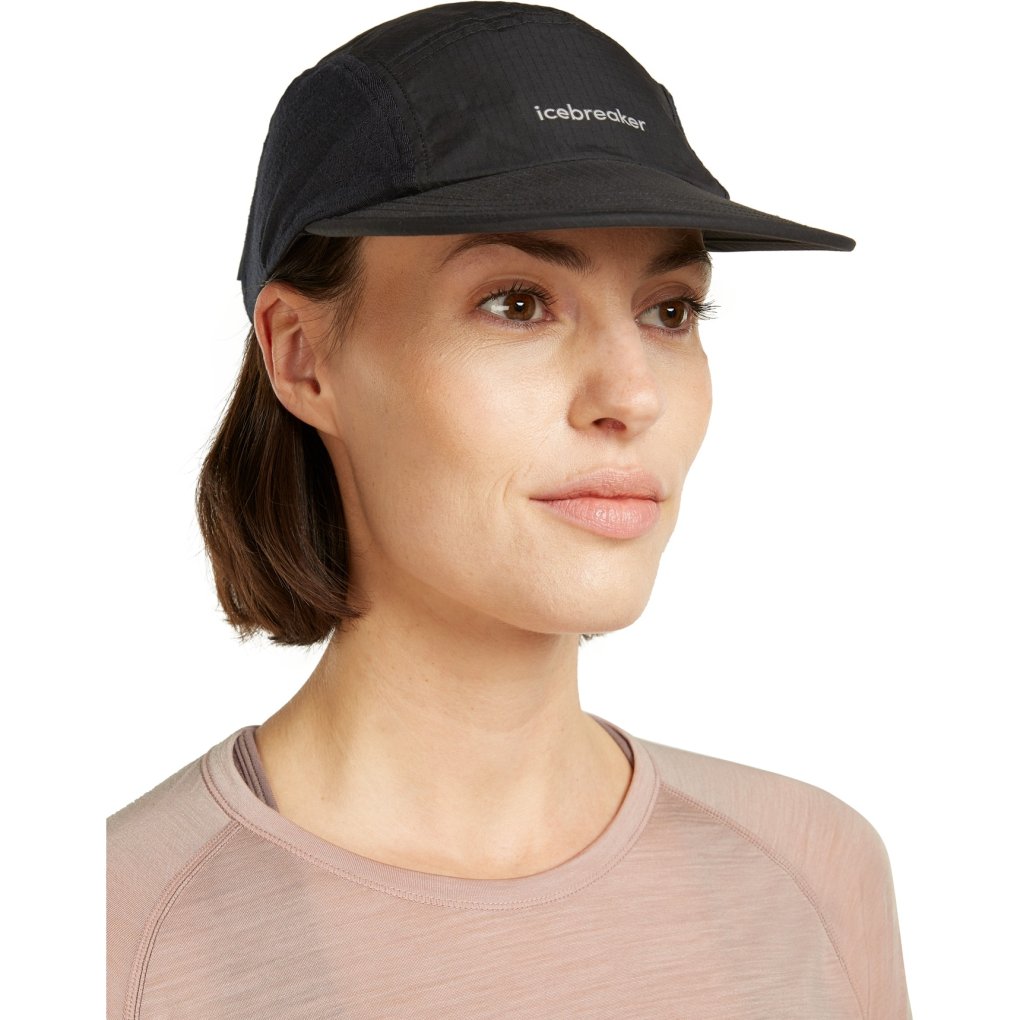 Icebreaker Shell+™ Cotton Windbreaker 5 Panel Cap - Black