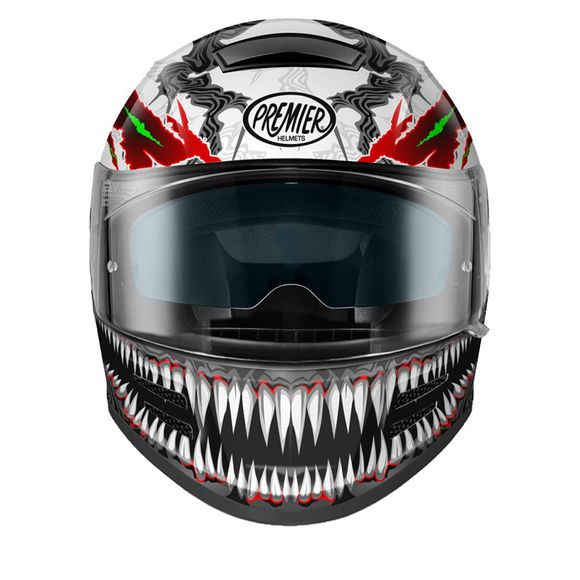 Premier COMMANDER AL Full Face Helmet - White / BlackRef: PE0487