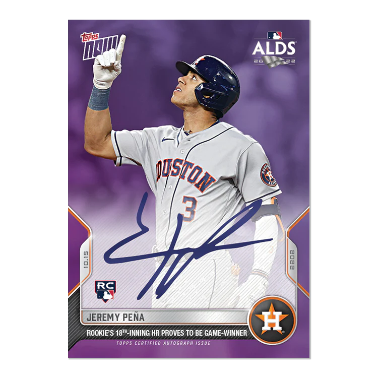 On-Card Auto # to 25 - Jeremy Peña - 2022 MLB TOPPS NOW® Card 1084C