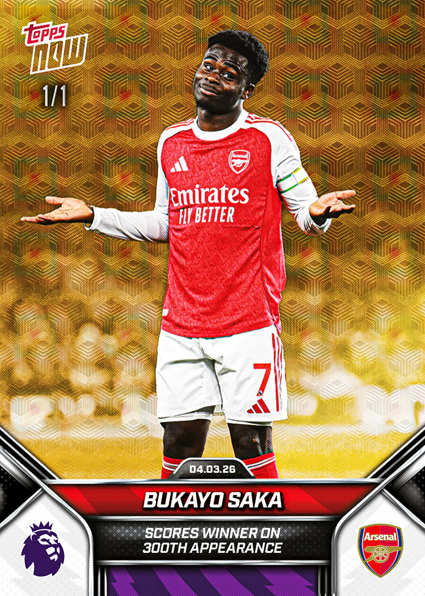 Bukayo Saka - 2025-26 Premier League Topps NOW® - Card 151