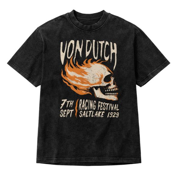 Von Dutch POSTER Short Sleeve T-Shirt - Gray / BlackRef: VDH0495
