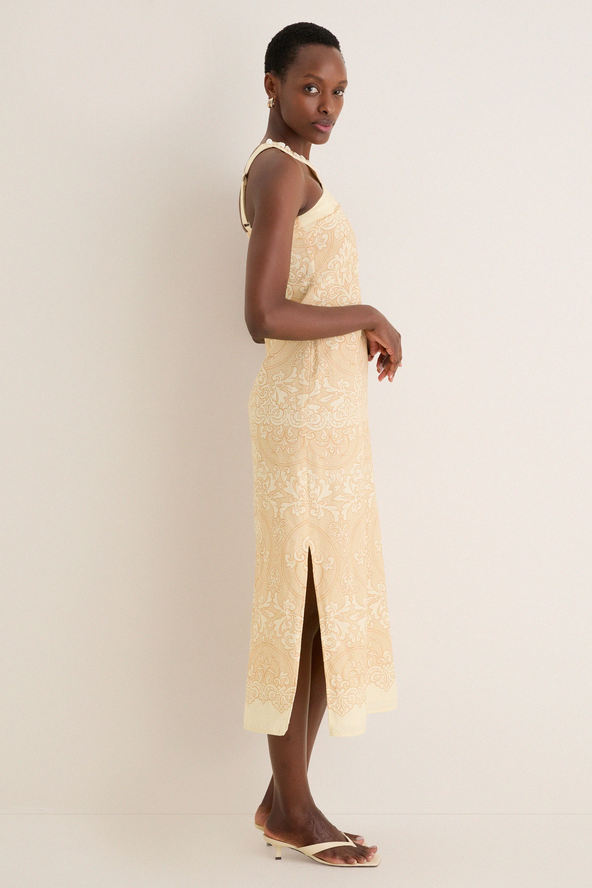Sand Abigail Midi Dress