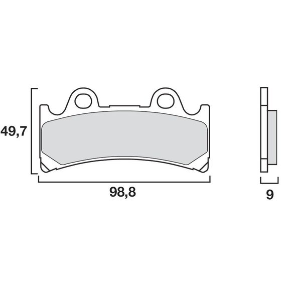 Brembo organic front brake padsRef: 07YA3208