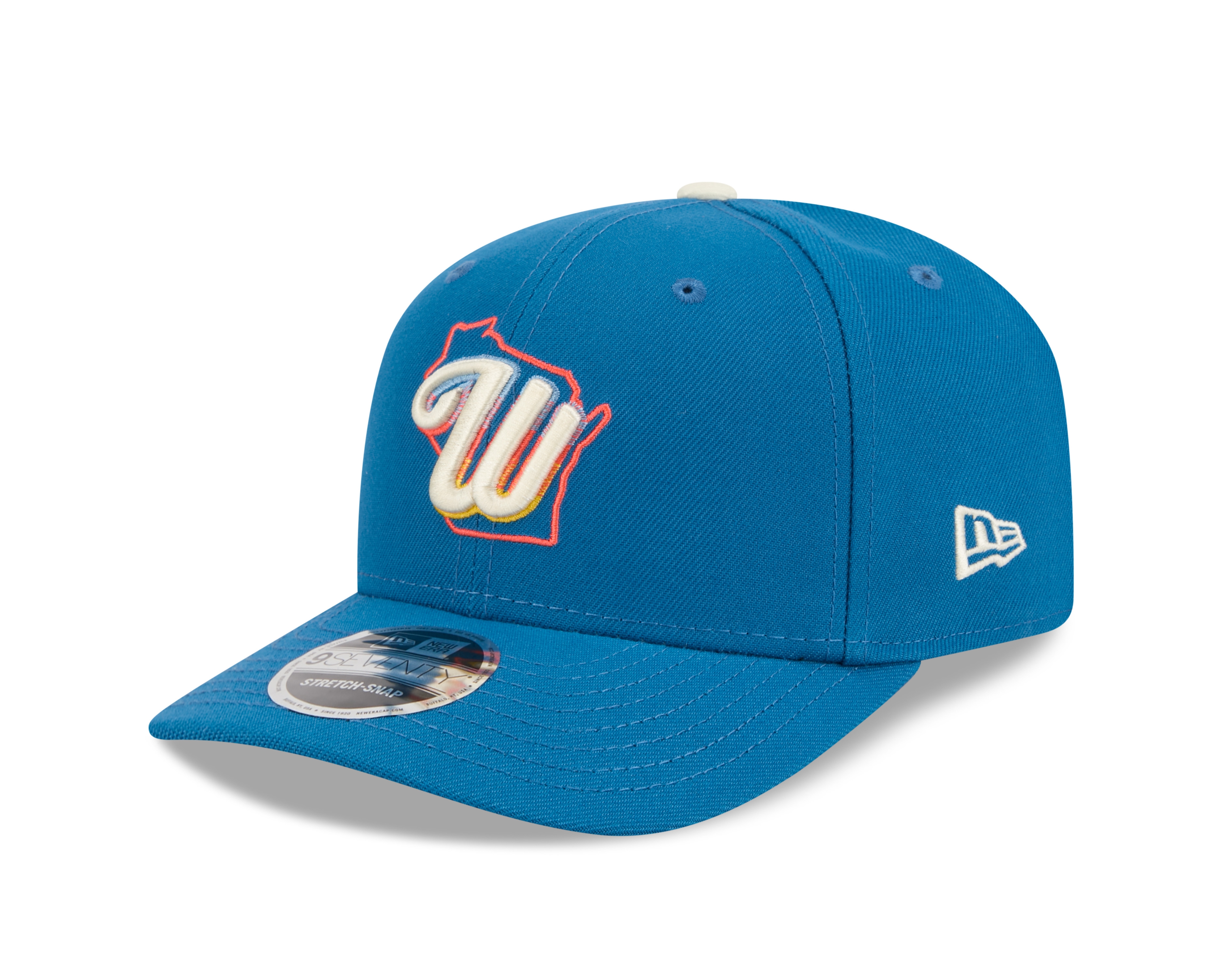 Milwaukee Brewers MLB City Connect Stretch-Snap 9SEVENTY Cap Blue