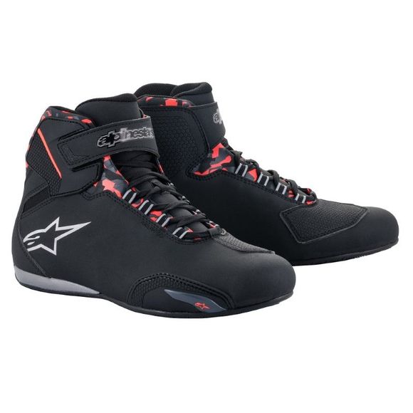 Alpinestars Motorcycle Sneakers Sektor Waterproof - Black / RedRef: AP11535