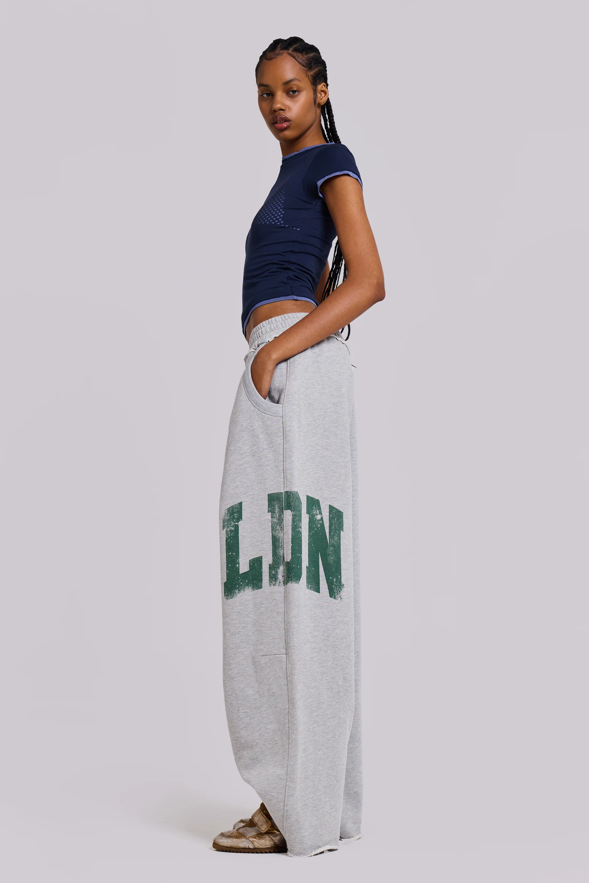 LDN Print Grey Marl Monster Joggers