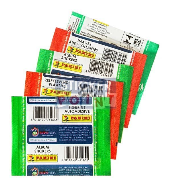 Panini EURO 2008 Packets - 5 Various Versions