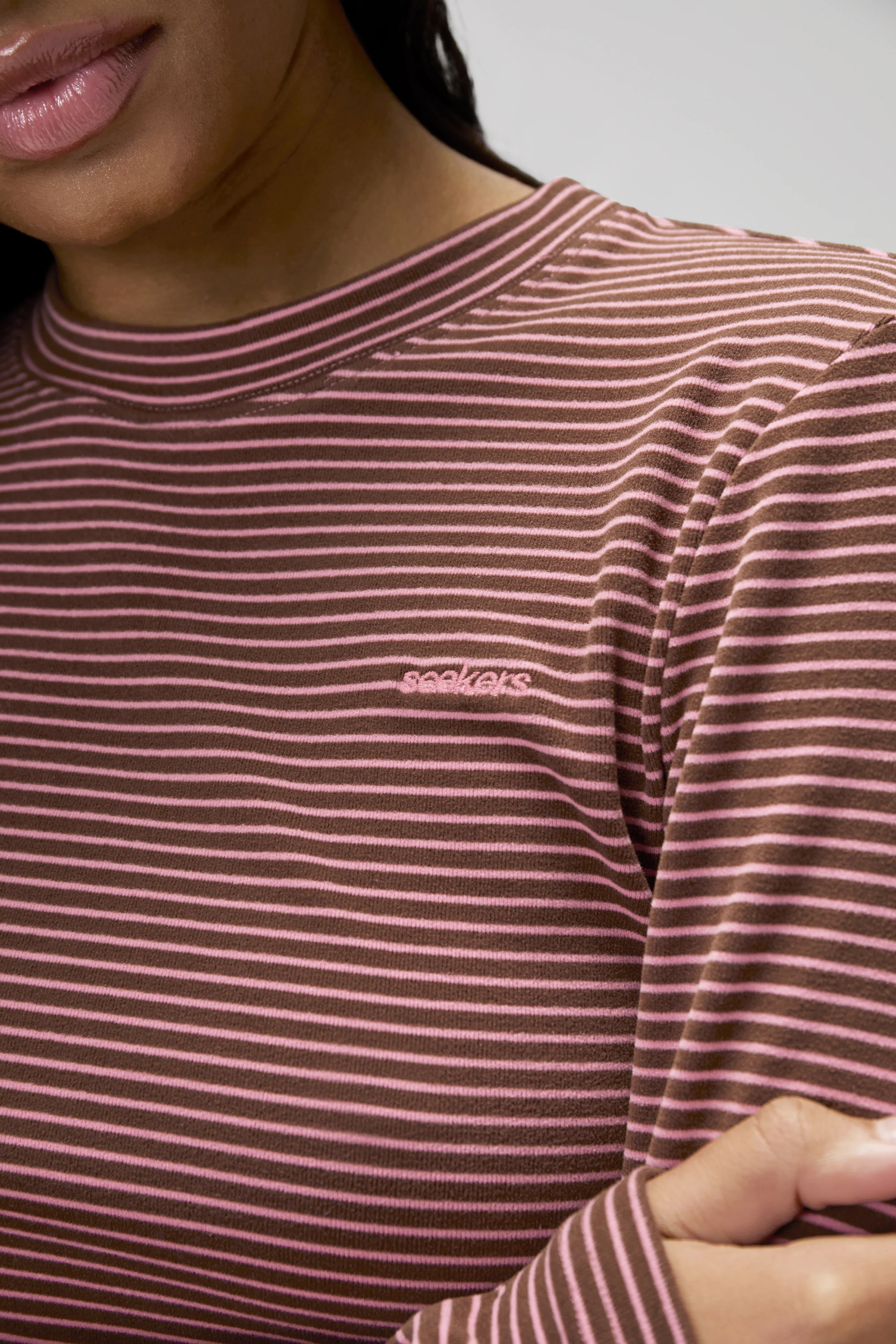 Wilbur Soft Longsleeve Top in Brown