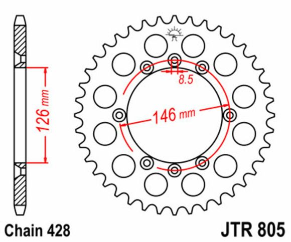 Crown JT. Standard steel 805 - 428Ref: Jtc00147A / 1075118001