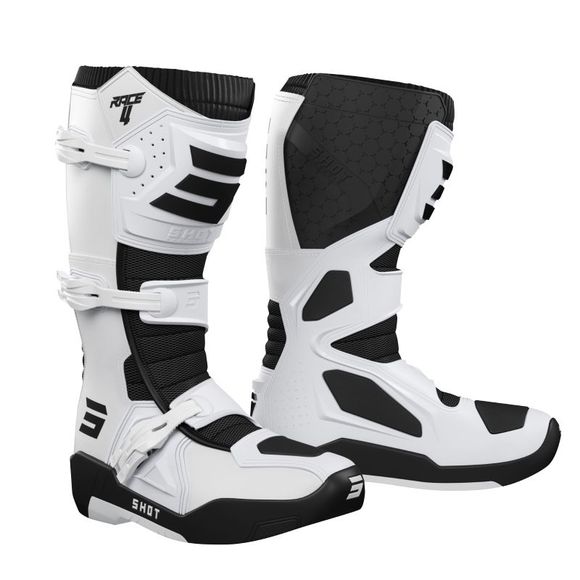 Shot RACE 4 cross Boots - WHITE 2023 - White / BlackRef: SO2226