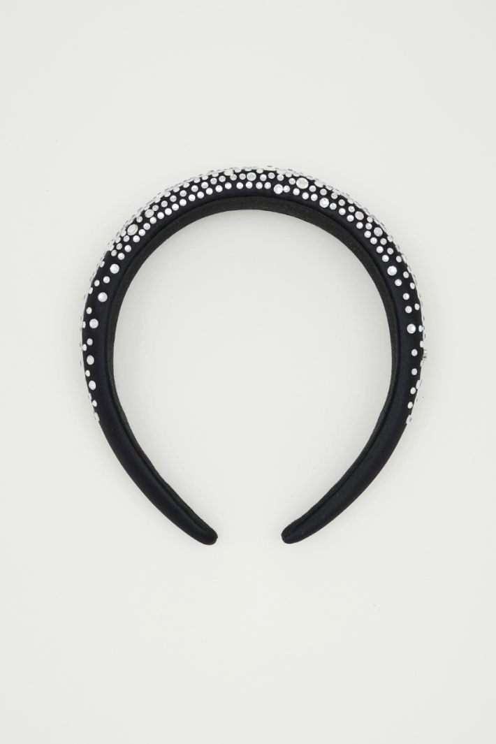 Rhinestone headband - BLACK