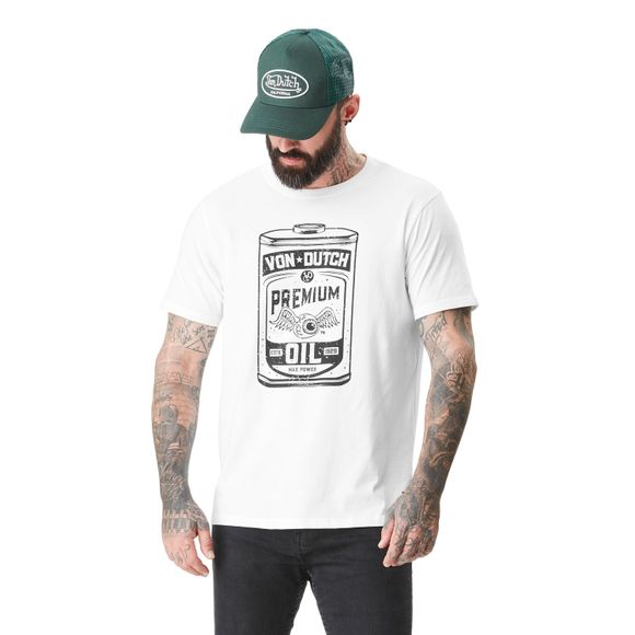 T-Shirt manches courtes Von Dutch OIL - BlancRef : VDH0244