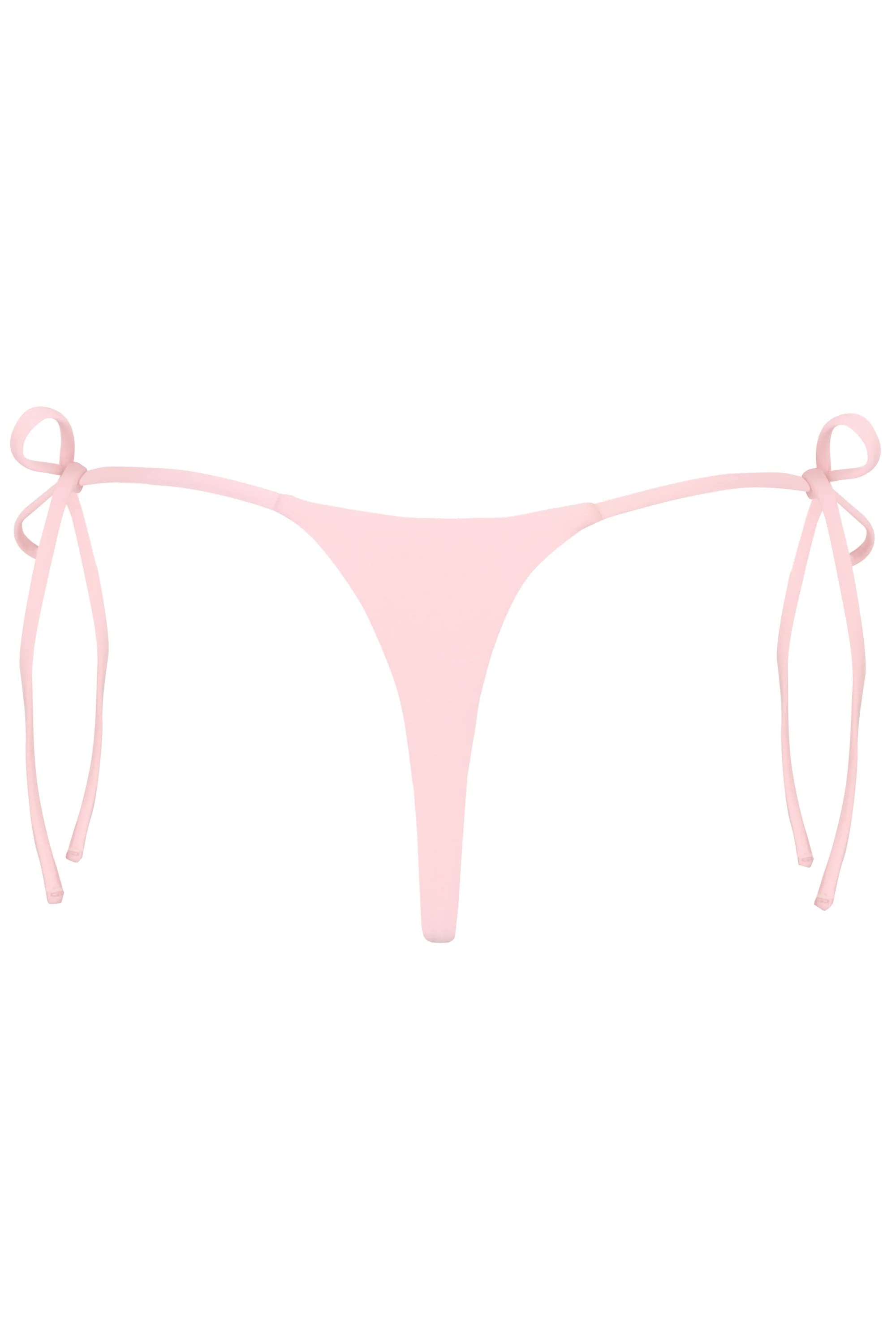 Side-Tie Thong Bikini Bottoms  in Baby Pink