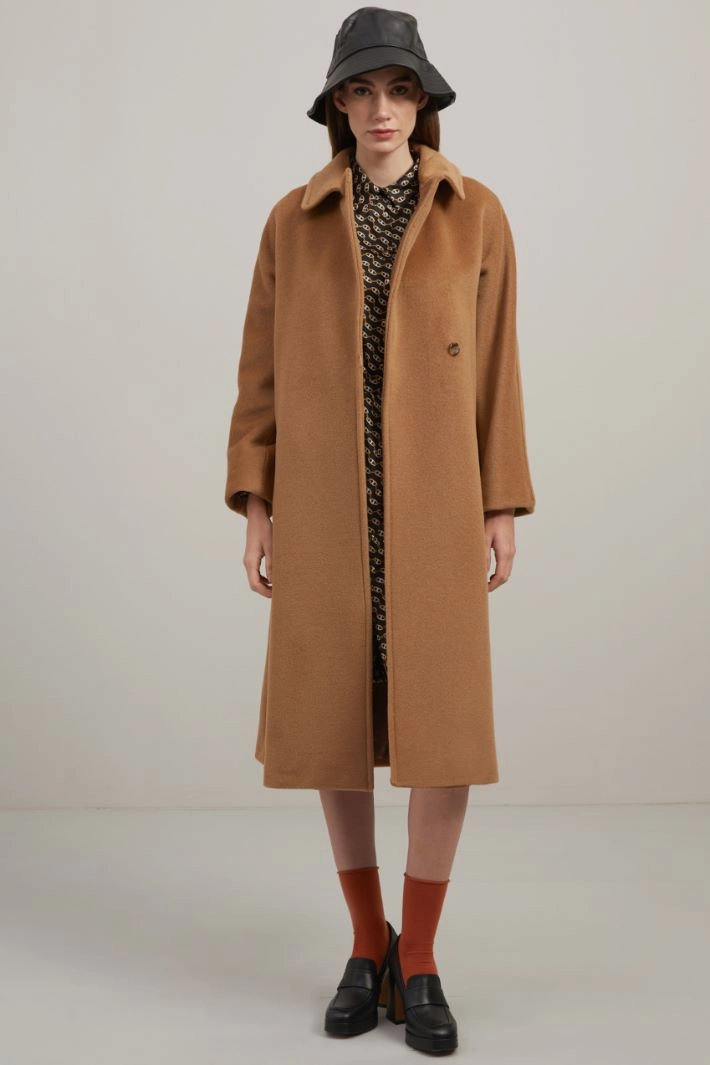 Wool beaver coat - CAMEL