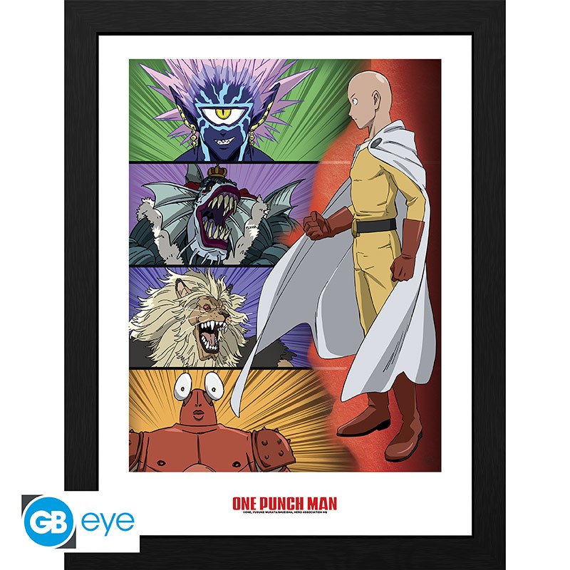 ONE PUNCH MAN  Framed print Ranking of villains