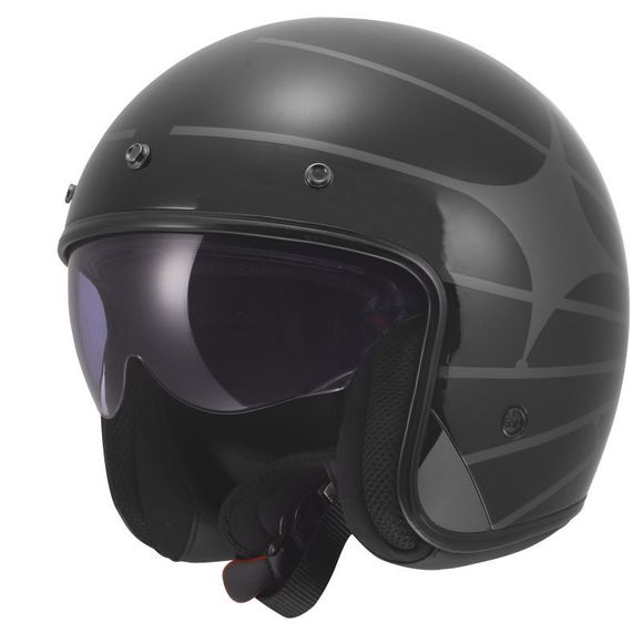 LS2 OF601 BOB II jet helmet - COSMIC - Black / GrayRef: LS1283